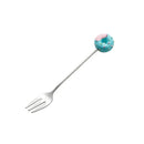 Axyaa Stainless Steel Donut Dessert Spoon and Fork Set