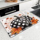 Axyaa Buffalo Plaid Thanksgiving Kitchen Drying Mat