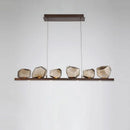 Axyaa Modern Rock Glass Ball LED Ceiling Chandelier for Home Decor