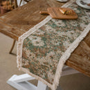 Jacquard Sunflower Tassel Table Runner for American Party Decor - Axya