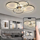 Axyaa Modern Black Gold LED Ceiling Light with Remote Control