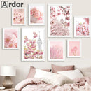 Axyaa Floral Wall Art Canvas Painting Nordic Posters for Living Room Decor