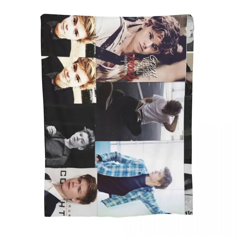 Axyaa Thomas Brodie-Sangster Collage Throw Blanket for Sofas