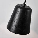 Axyaa Black Travertine Stone LED Wall Lamp for Wabi Sabi Living Room Lighting.