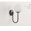 Glass Lampshade Wall Lamp by Axyaa: Modern Bedroom Sconce for Home Decor and Lighting Enhancement