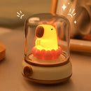 Axyaa Capybara Silicone Night Light: Rechargeable, Dimmable, Cute Cartoon Design