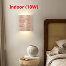 Axyaa Yellow Travertine Wall Lamp Sconce for Bedroom & Outdoor LED Lights