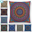 Axyaa Boho Rainbow Mandala Pillow Case Sun Moon Flowers Dream Fantasy Cover