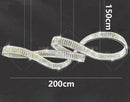 Axyaa Crystal Chandelier - Luxury Living Room Dining Ceiling Light