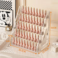 Axyaa Acrylic Nail Polish & Jewelry Organizer Rack in Clear for Manicure Storage