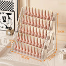 Axyaa Acrylic Nail Polish & Jewelry Organizer Rack in Clear for Manicure Storage