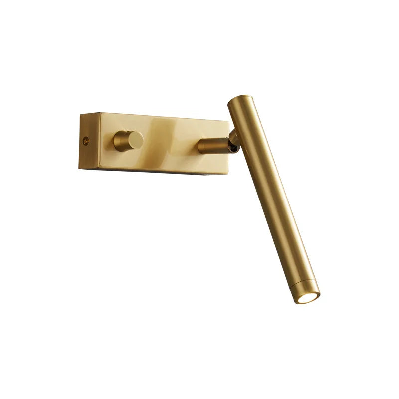 Axyaa Rotatable Copper Wall Lights for Bedroom Living Room Reading Lamp