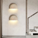 Axyaa Half Circle Natural Stone LED Wall Light for Indoor Spaces