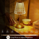 Axyaa Crystal Diamond Touch Lamp - Rechargeable Bedside Night Light