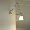 Axyaa Nordic Swing Arm Wall Lamp in Black/White