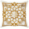 Axyaa Golden Ornate Pattern Cushion Cover for Sofa, Bedroom, Car