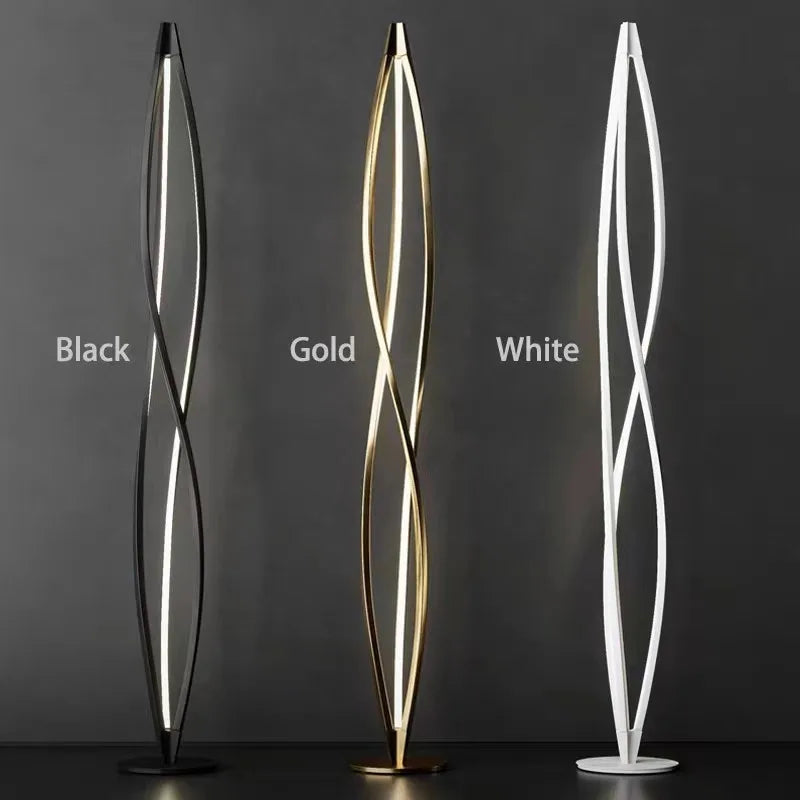Axyaa LED Spiral Aluminum Chandelier for Conference Room and Lobby Decoration