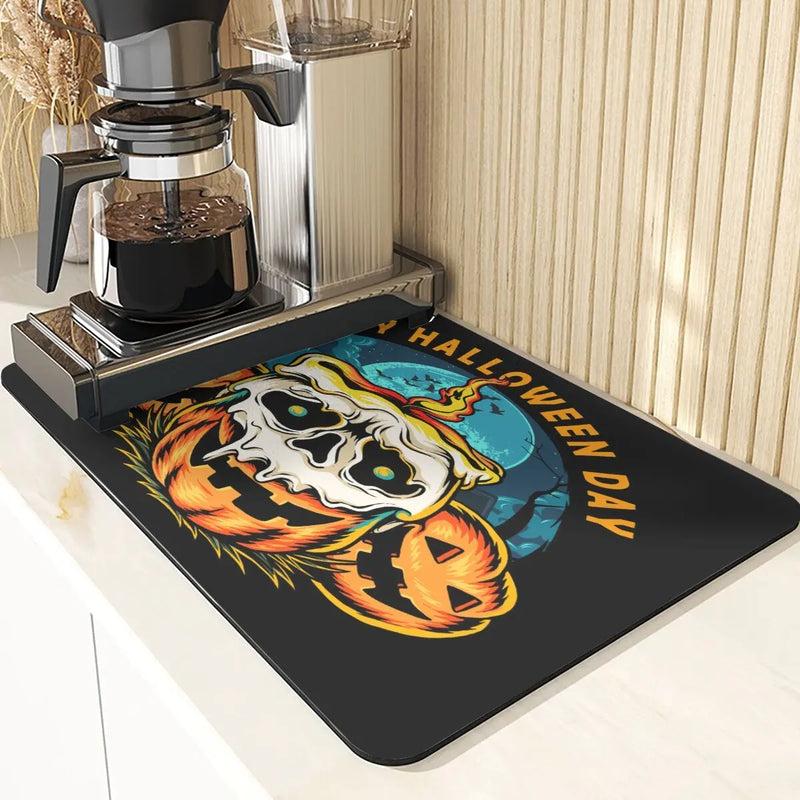 Axyaa Halloween Style Silicone Kitchen Mat