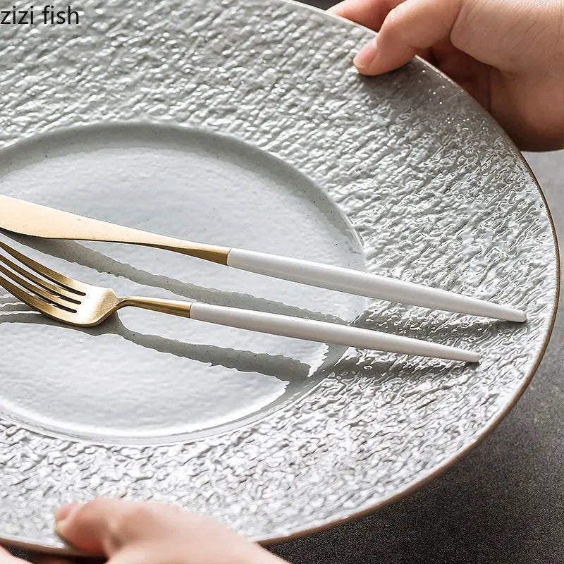 Axya Stone Grain Dinner Plate Set of 6