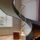 Axyaa LED Chandelier Pendant Lights for Staircase Living Room and Villa Exhibition Hall