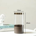Axyaa Honeycomb Glass Vase: Decorative Hydroponics Flower Pot for Artificial Floral Arrangements