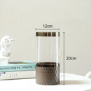 Axyaa Honeycomb Glass Vase: Decorative Hydroponics Flower Pot for Artificial Floral Arrangements