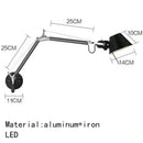 Axyaa Metal Straw Hat LED Wall Lamp with Rotatable Light, Bedroom Study Reading E27 Switch, Adjustable Lighting
