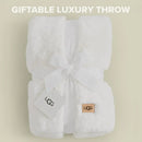 Axyaa Plush Faux Fur Reversible Throw Blanket Luxury Soft Hypoallergenic Machine Washable