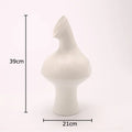 Axyaa Ceramic Vase with Artificial Flowers for Room Aesthetic Decor