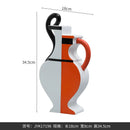 Axyaa Geometric Ceramic Vase Kettle Double-eared Flower Vase - Creative Terrarium Home Decor