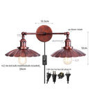 Axyaa Loft LED Wall Lights 2-heads Industrial Lamparas De Pared for Living Room