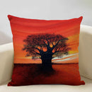 Axyaa African Oil Painting Sofa Pillow Case - Unique Living Room Decor