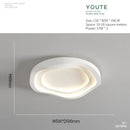 Axyaa Nordic LED Ceiling Lamp with Remote Control for Modern Home Lighting