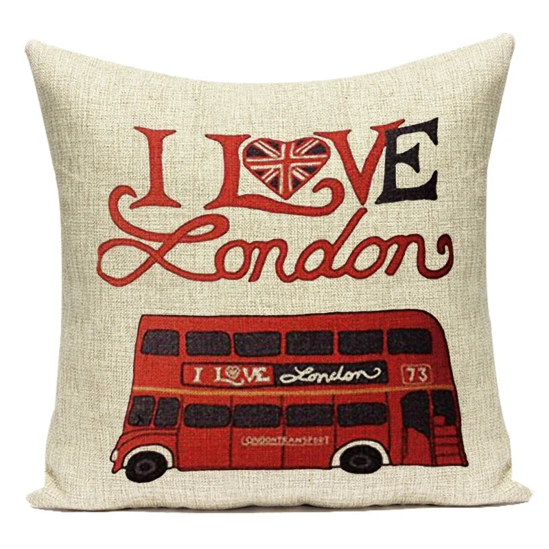 Axyaa British Flag Soldiers Pillow Cover - London England Theme