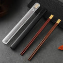 Axyaa Solid Wood Chopstick Set - Premium Chinese Household Cutlery Box