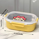 Axyaa 900ml Stainless Steel Leak-proof Lunch Box for Kids and Students