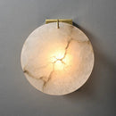 Axyaa Alabaster Marble Wall Lamp: Elegant All Copper Lighting for Bedroom, Living Room, Hallway