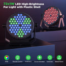 Axyaa RGB Par Light 72LEDs DMX Remote Control DJ Disco Party Lights