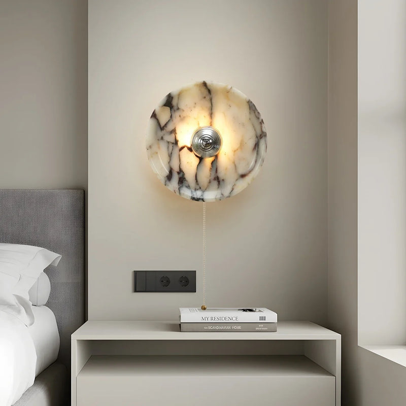 Axyaa Marble LED Wall Lights: Modern Minimalist Bedroom Kitchen Decor
