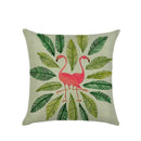 Axyaa Flamingo Print Linen Pillowcase 45*45cm