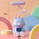 Axyaa Cat LED Desk Lamp with Phone Holder & Color Adjust - Kids Study Lamp