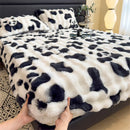 Axyaa Thickened Rabbit Plush Mattress Cover - Winter Warm Single Piece Protector