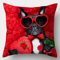 Axyaa Dog Cushion Cover 45x45cm Polyester Decorative Pillow Case Home Decor