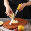 Axyaa Stainless Steel Grater with Plastic Handle - Kitchen Gadget for Cheese, Chocolate, Fruits