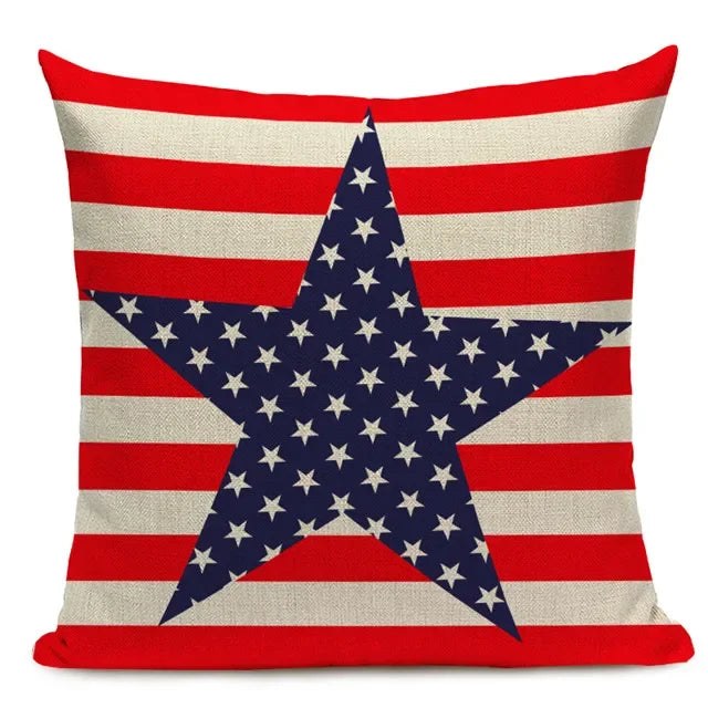 Axyaa Union Jack American Flag Throw Pillow Cases 45x45cm Square Top King Size
