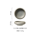 Axyaa Ceramic Sauce Plate Set - Japanese Style Coarse Pottery Small Dish