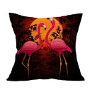 Axyaa Summer Flamingo Linen Pillowcase - 45*45cm
