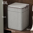 Axyaa Houndstooth Storage Bins: Large Capacity Organizer for Clothes, Blankets, Home Organization