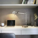 Axyaa Silver Aluminium Adjustable Table Lamp for Bedroom Study Reading
