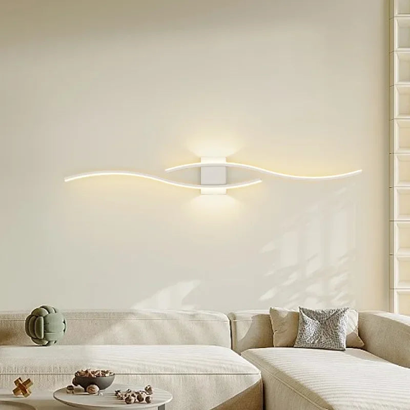 Axya LED Wall Lamp in Black, White, or Gold for Modern Indoor Lighting.